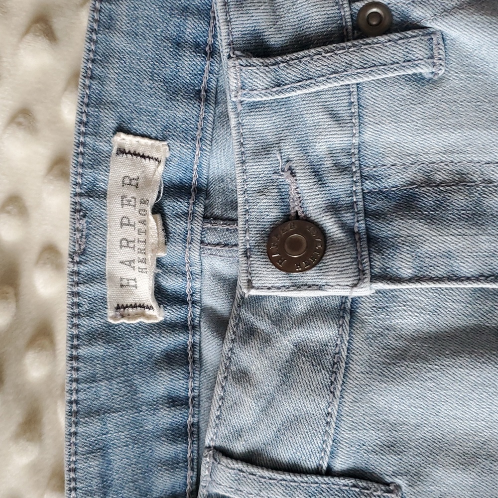 Harper Heritage High Rise Skinny Jeans Frayed Sz 26